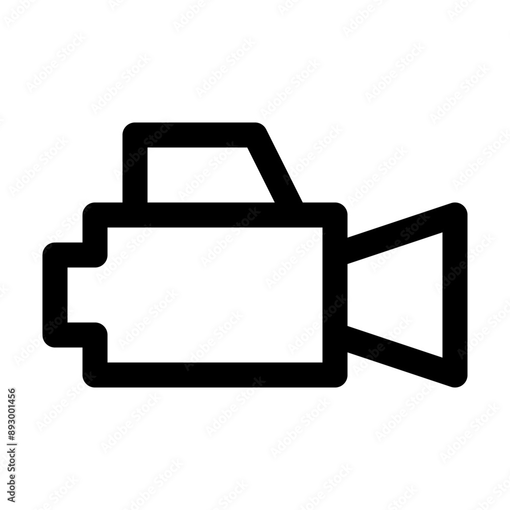 camera video icon in lin style. Vector illustration camera video icon in lin style. Vector illustration