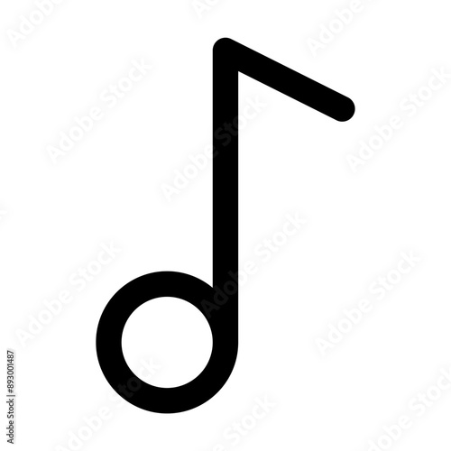 melody, music note icon in line style. Vector illustration