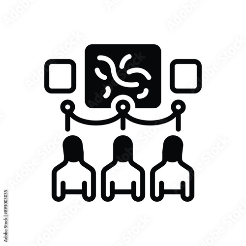 Black solid icon for visitors