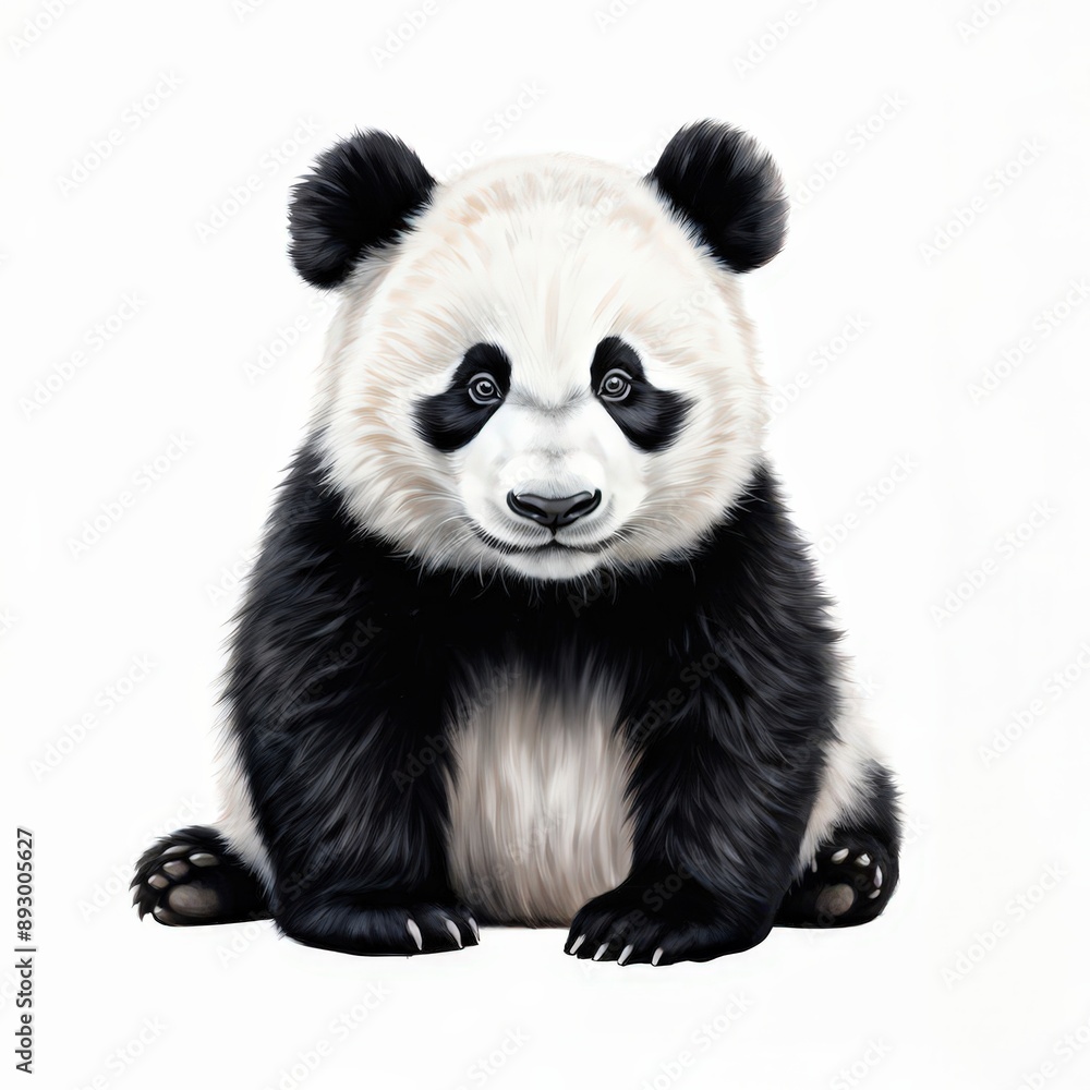 the AI Image Generator, Portrait of panda bear looking camera isolated the AI Image Generator, Portrait of panda bear looking camera isolated