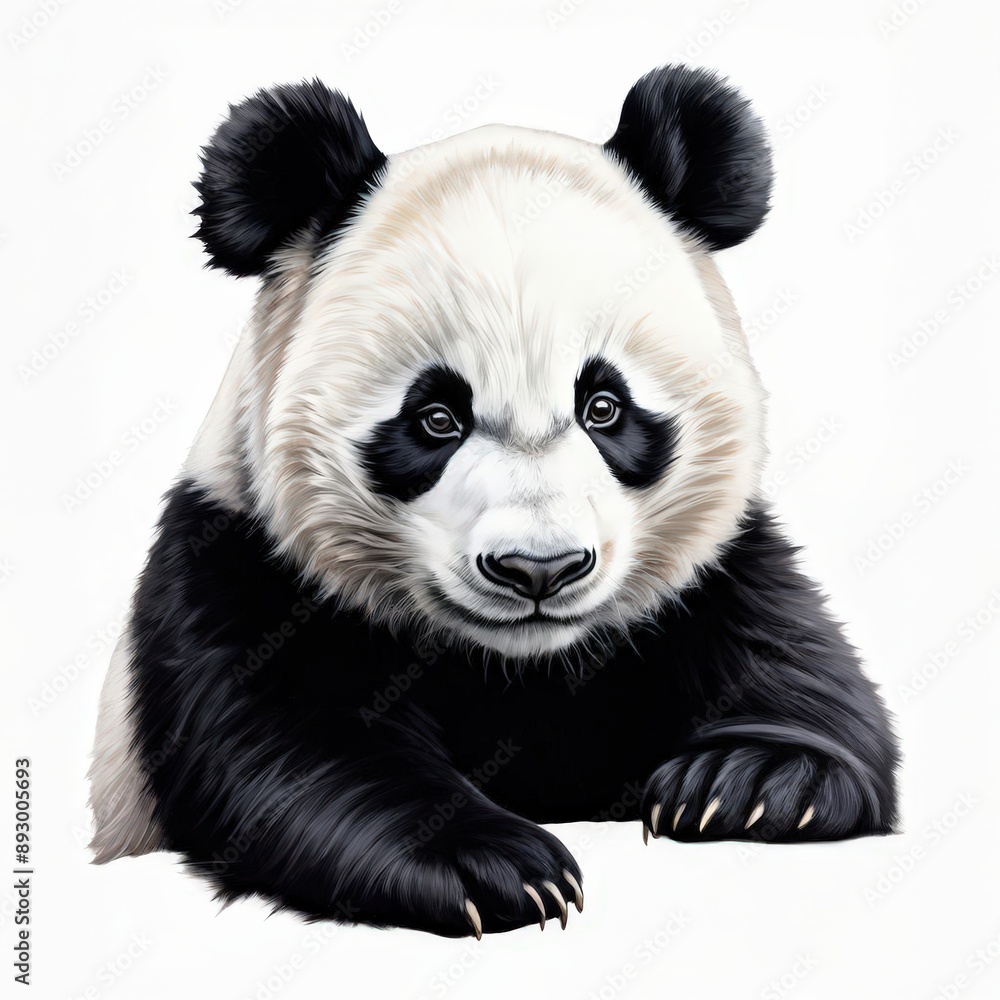 the AI Image Generator, Portrait of panda bear looking camera isolated the AI Image Generator, Portrait of panda bear looking camera isolated