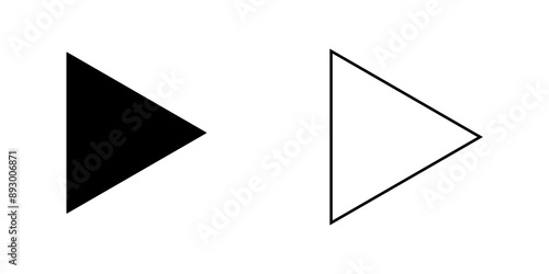 Play icon on white background