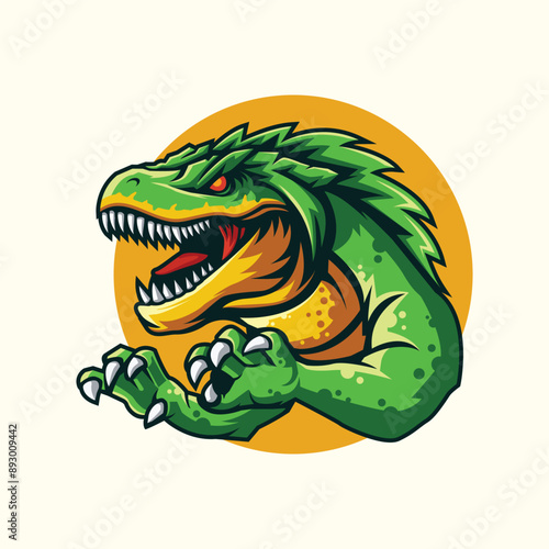 T-rex Mascot Graphic Vector Illustration