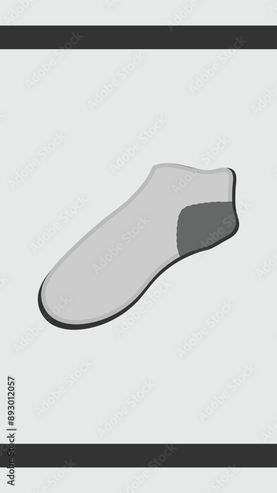 Simple Short Size Sock Illustration Simple Short Size Sock Illustration