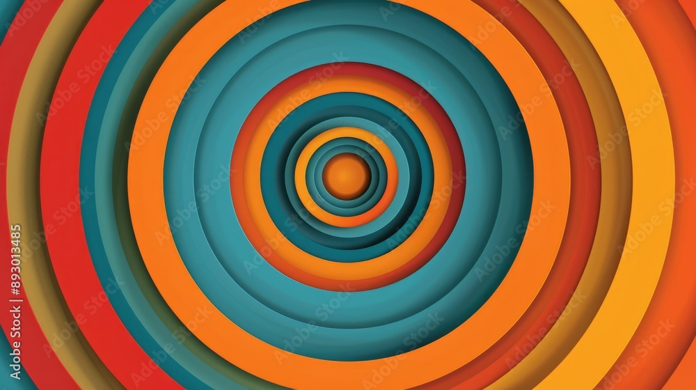 Abstract background with layered concentric circles in vibrant tones Abstract background with layered concentric circles in vibrant tones