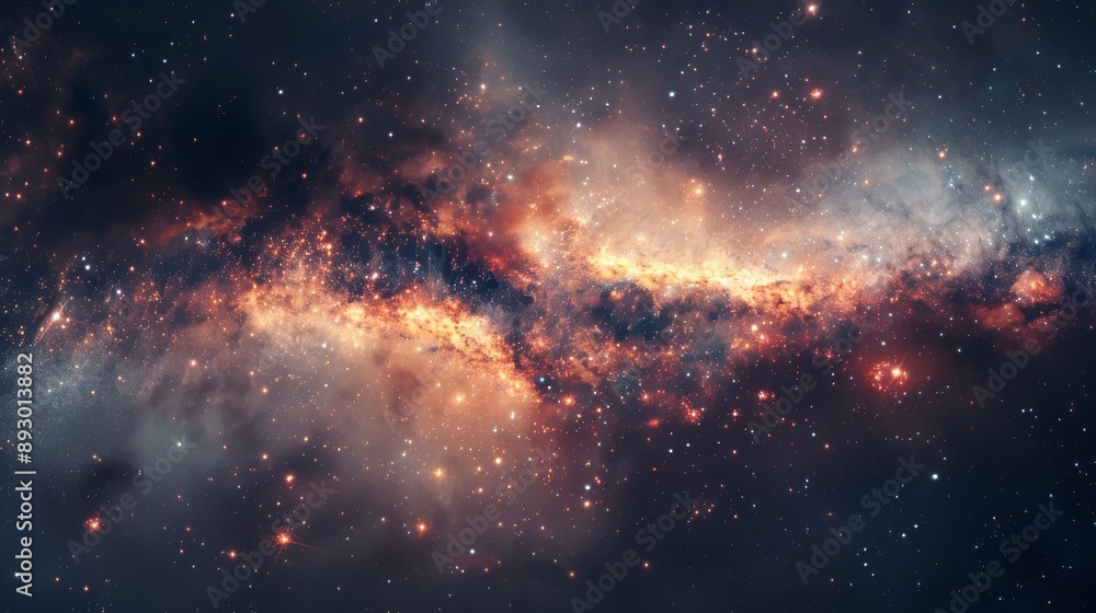 An Image of the Milky Way Galaxy With Bright Stars and Nebulas in the Background - Generative AI An Image of the Milky Way Galaxy With Bright Stars and Nebulas in the Background - Generative AI