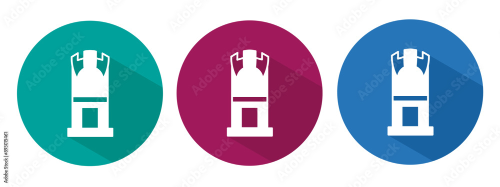 Icon for fortress vector illustration in flat. Icon for fortress vector illustration in flat.