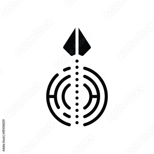 Black solid icon for problem solving