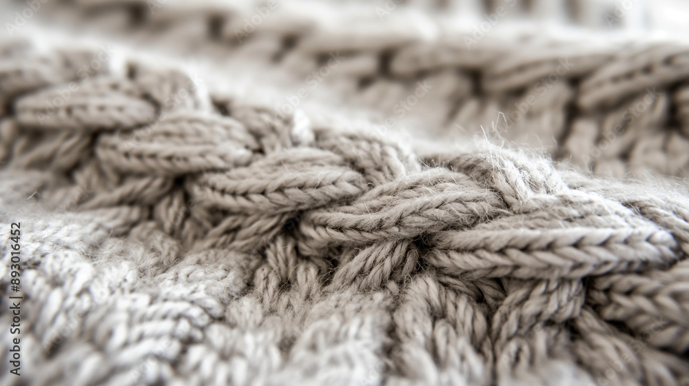A close-up of the texture and pattern in hand-knitted yarn, showcasing the intricate weave and soft sheen that characterizes crochet work A close-up of the texture and pattern in hand-knitted yarn, showcasing the intricate weave and soft sheen that characterizes crochet work