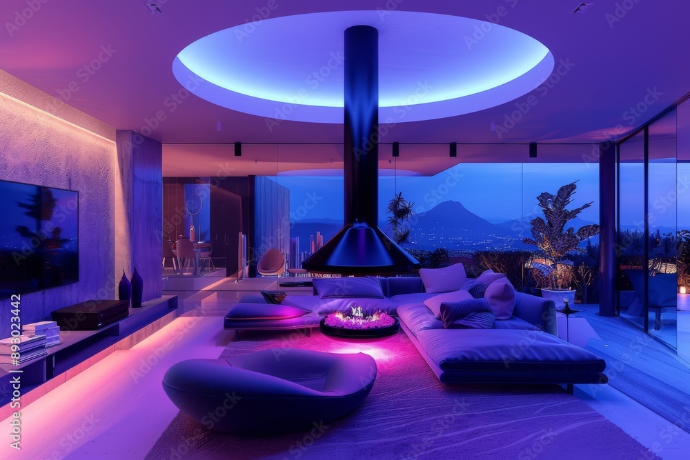 Modern Living Room with a View Modern Living Room with a View