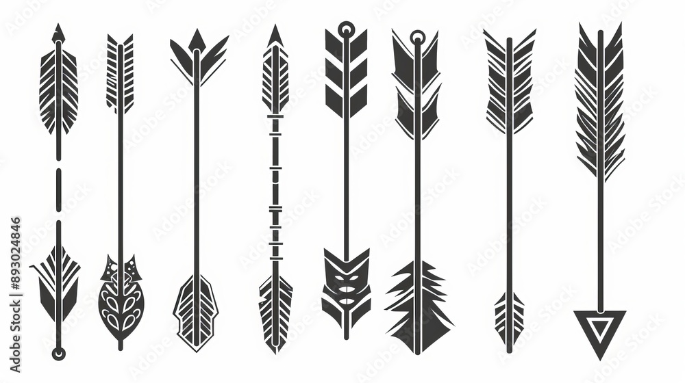 Set of black Hand drawn thin arrows. Arrows in hand drawn style. Isolated on white background. Editable Stroke. Vector illustration stock illustration... Set of black Hand drawn thin arrows. Arrows in hand drawn style. Isolated on white background. Editable Stroke. Vector illustration stock illustration...