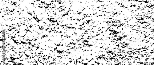 Grunge grain overlay background. Black gritty gravel texture. Distressed noise surface with dust, sand, particles, specks, speckles. Rough dirty granule backdrop. Vector shabby overlay