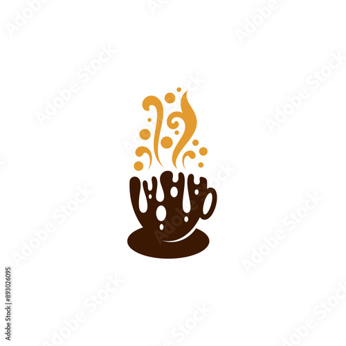 Coffee drink icon with a simple and attractive appearance