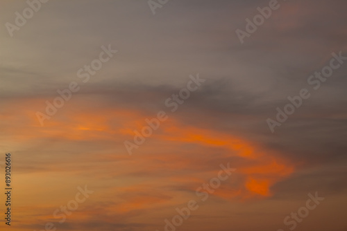 Clouds with warm light in the afternoon