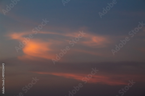 Clouds with warm light in the afternoon