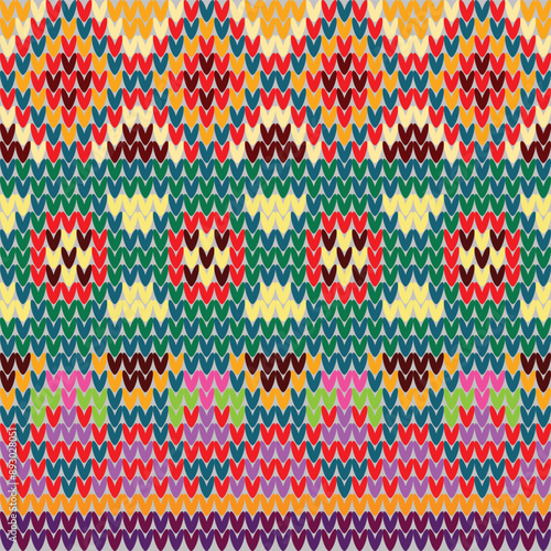 Festive Sweater Design. Seamless Knitted Pattern