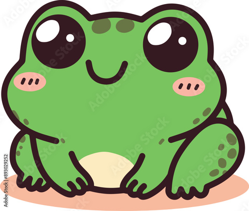 Cute frog cartoon illustrations 