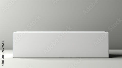 Wallpaper Mural Blank white box mockup, isolated on gray background Torontodigital.ca