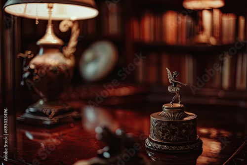 Obraz na płótnie Intricate Music Box with Spinning Ballerina w salonie