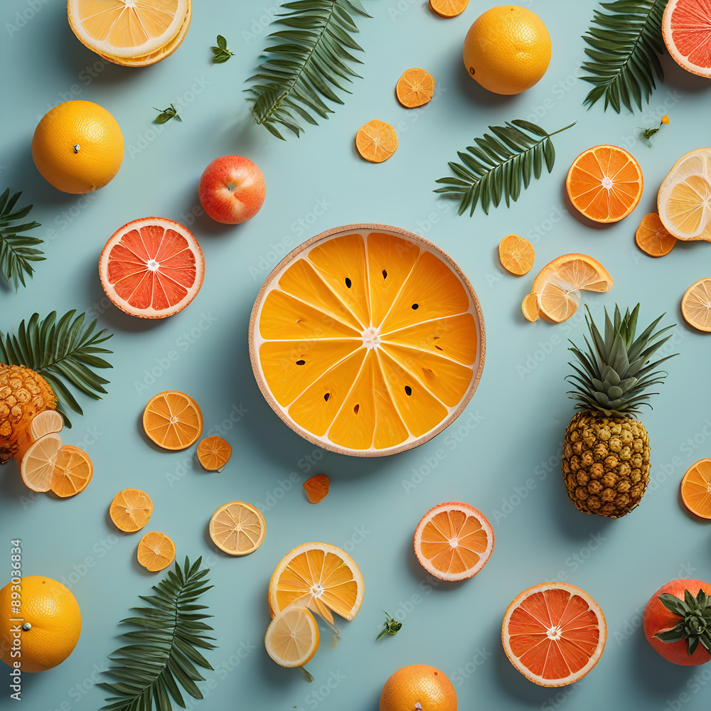 simple flat lay inventive summer decorating ideas today. Generative Ai simple flat lay inventive summer decorating ideas today. Generative Ai