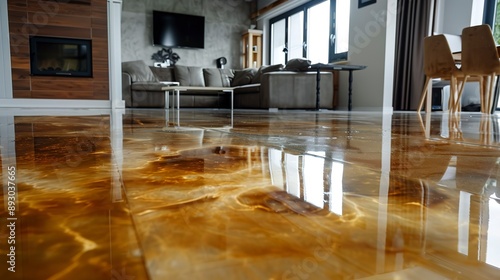 Epoxy and waxed floor 
