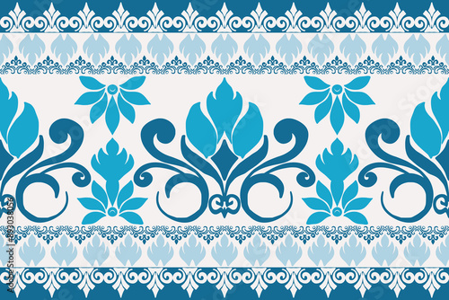 Damask vector seamless pattern. Vintage, paisley elements. Traditional, Turkish motifs. Great for fabric and textile, wallpaper.