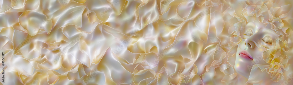 Fototapeta premium Ethereal Beauty: A Serene Dreamscape of Soft Light and Delicate Textures