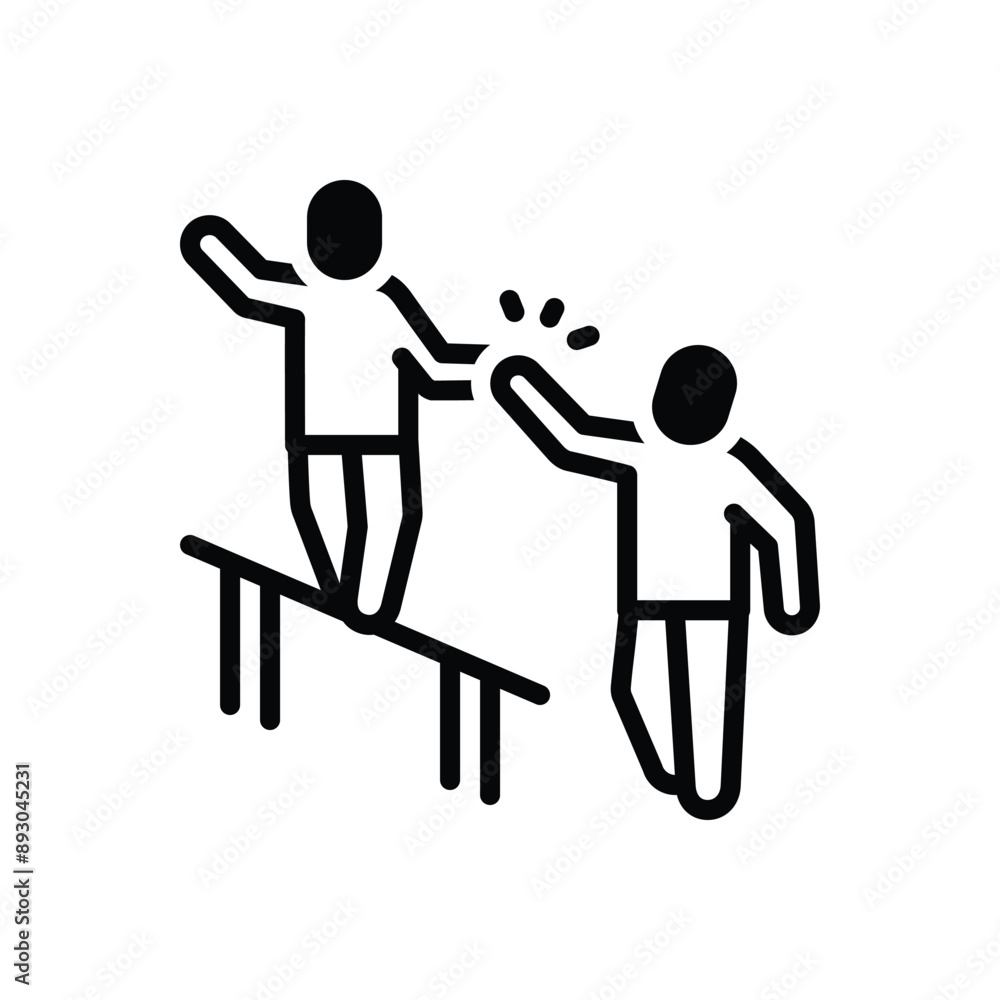 Fototapeta premium Black solid icon for trust