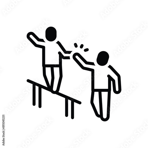 Black solid icon for trust