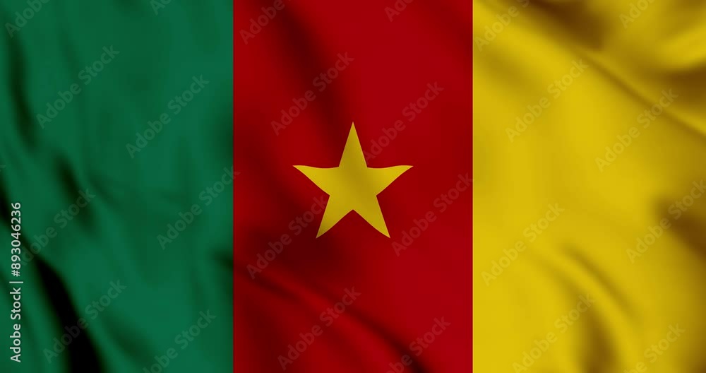 Patriotic Cameroon Flag Wave Patriotic Cameroon Flag Wave