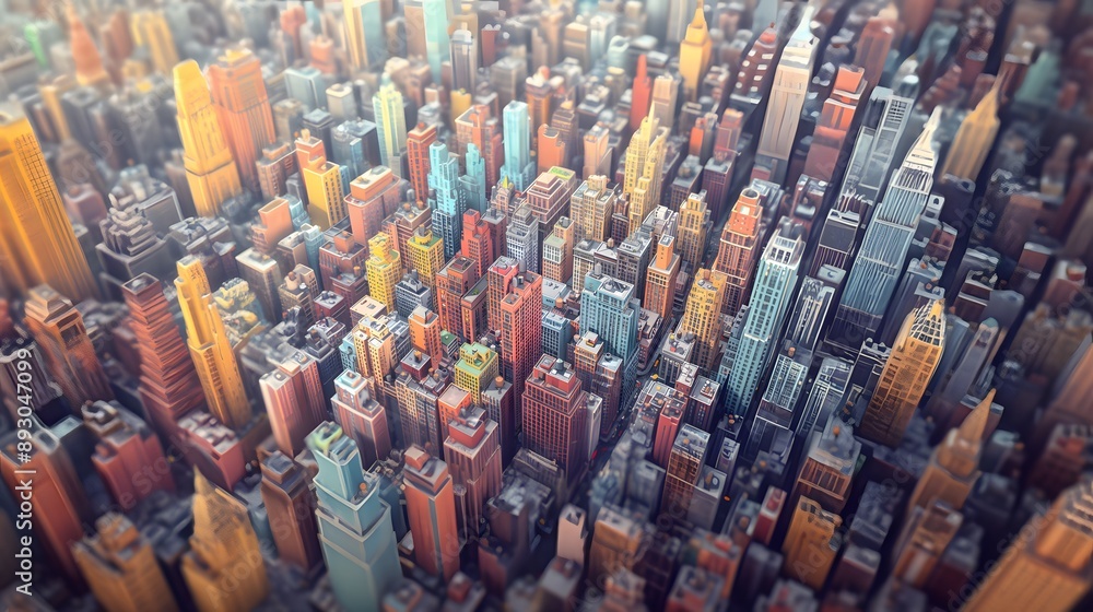 Urban Symphony: A vibrant aerial perspective of New York City's iconic skyline, showcasing the density and diversity of its architectural tapestry. Urban Symphony: A vibrant aerial perspective of New York City's iconic skyline, showcasing the density and diversity of its architectural tapestry.