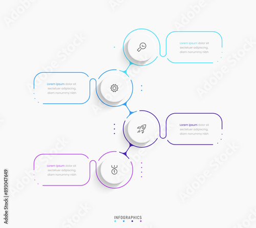 Vector Infographic label design template with icons and 4 options or steps. Can be used for process diagram, presentations, workflow layout, banner, flow chart, info graph.