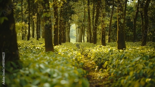 Coffee Trees plantation in Ruiru Kiambu County Kenya is a beverage prepared from roasted coffee beans Darkly colored bitter and slightly acidic coffee has a stimulating effect on human : Generative AI photo