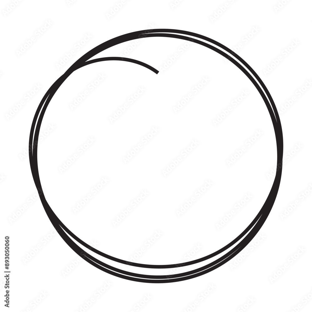 Hand drawn circle or oval line sketch. Hand drawing circular scribble doodle round circle. Vector illustration for message note mark design element on an isolated white background. EPS 10 Hand drawn circle or oval line sketch. Hand drawing circular scribble doodle round circle. Vector illustration for message note mark design element on an isolated white background. EPS 10