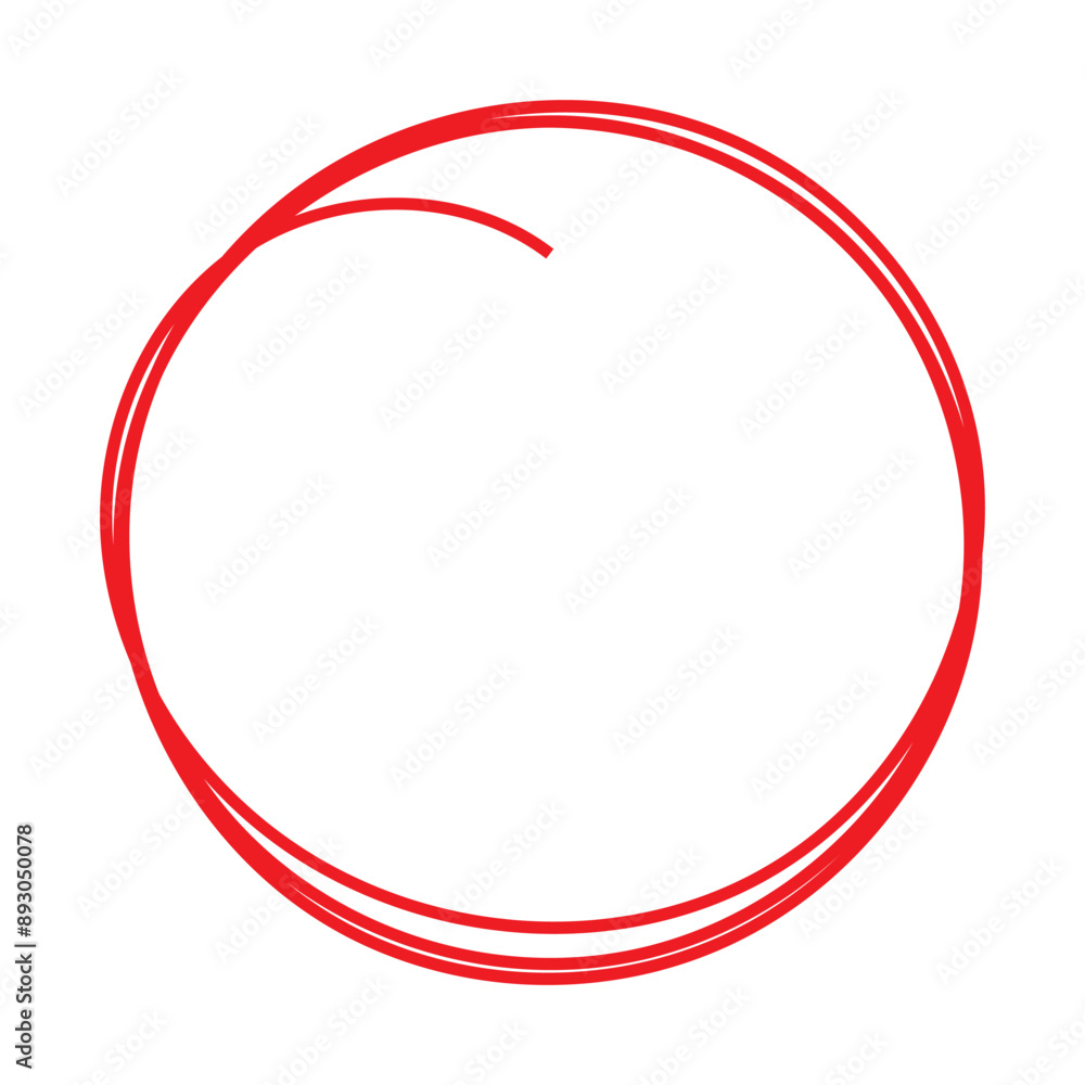 Red circle line hand drawn. Highlight hand drawing circle isolated on white background. Round handwritten circle. For marking text, note, mark icon, number, marker pen, pencil and text check. Red circle line hand drawn. Highlight hand drawing circle isolated on white background. Round handwritten circle. For marking text, note, mark icon, number, marker pen, pencil and text check.