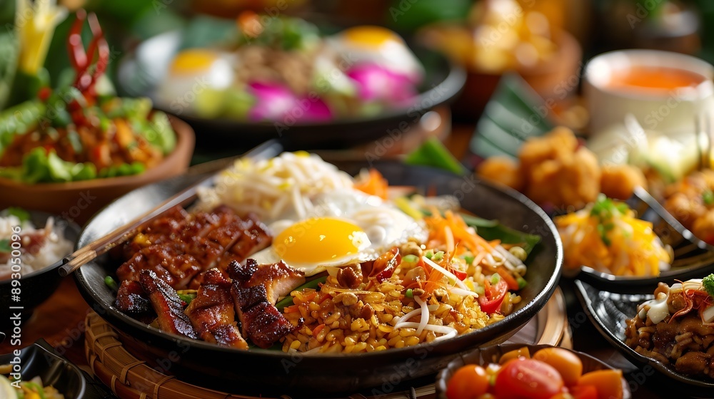 Gourmet PanAsian Meal at Five Star Restaurant in Hawaii : Generative AI Gourmet PanAsian Meal at Five Star Restaurant in Hawaii : Generative AI