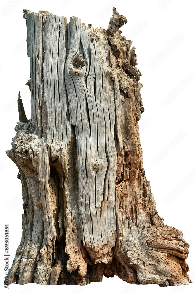 Tree trunk on transparent background