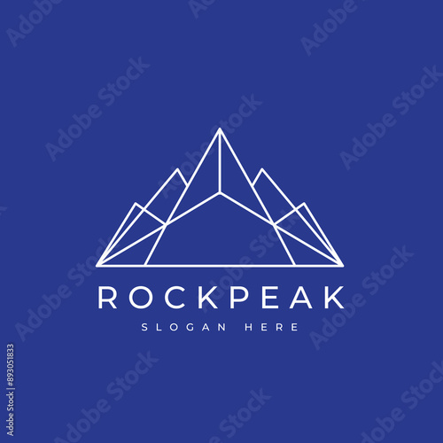 iceberg antartic logo design minimalist vector
