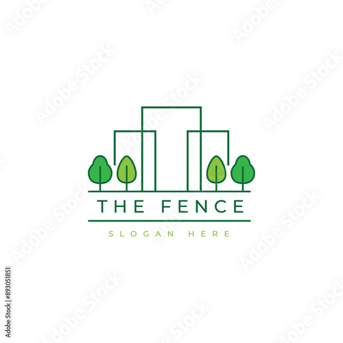 green city minimalist logo design vector