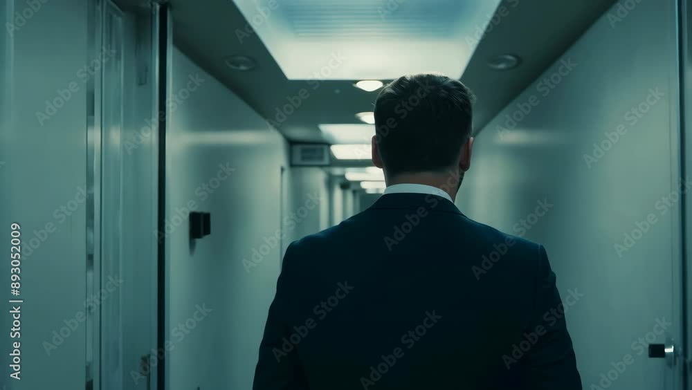 Dark Corridor Exploration: Handsome Man on a Search Dark Corridor Exploration: Handsome Man on a Search