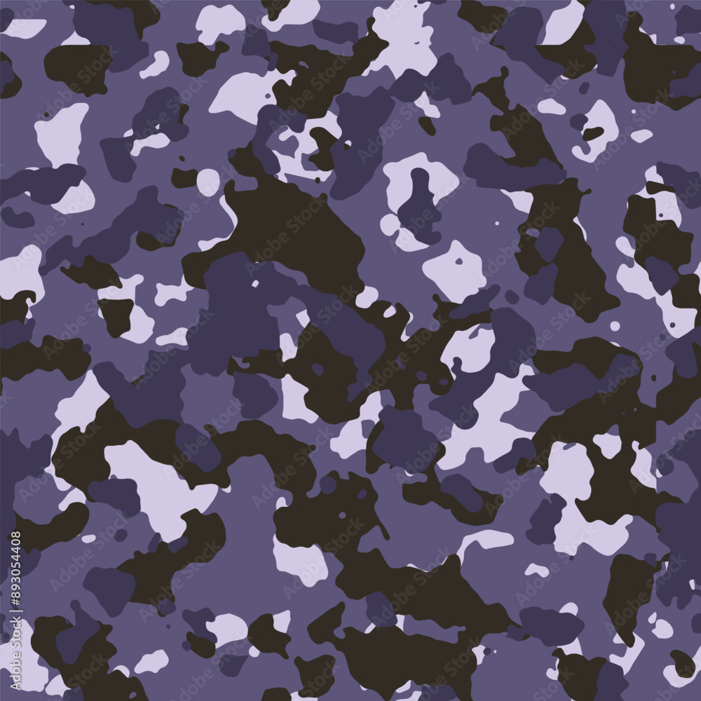Seamless navy blue military camouflage pattern vector Seamless navy blue military camouflage pattern vector