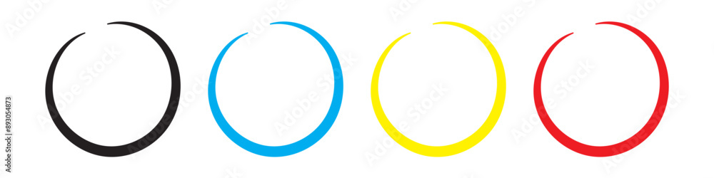 Hand drawn round frame vector set. Hand drawn sketch pencil scribble style line round frame. Doodle line circle, ring shape element. Vector illustration. EPS 10 Hand drawn round frame vector set. Hand drawn sketch pencil scribble style line round frame. Doodle line circle, ring shape element. Vector illustration. EPS 10
