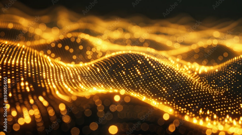 Abstract digital matrix with pulsating data nodes Abstract digital matrix with pulsating data nodes