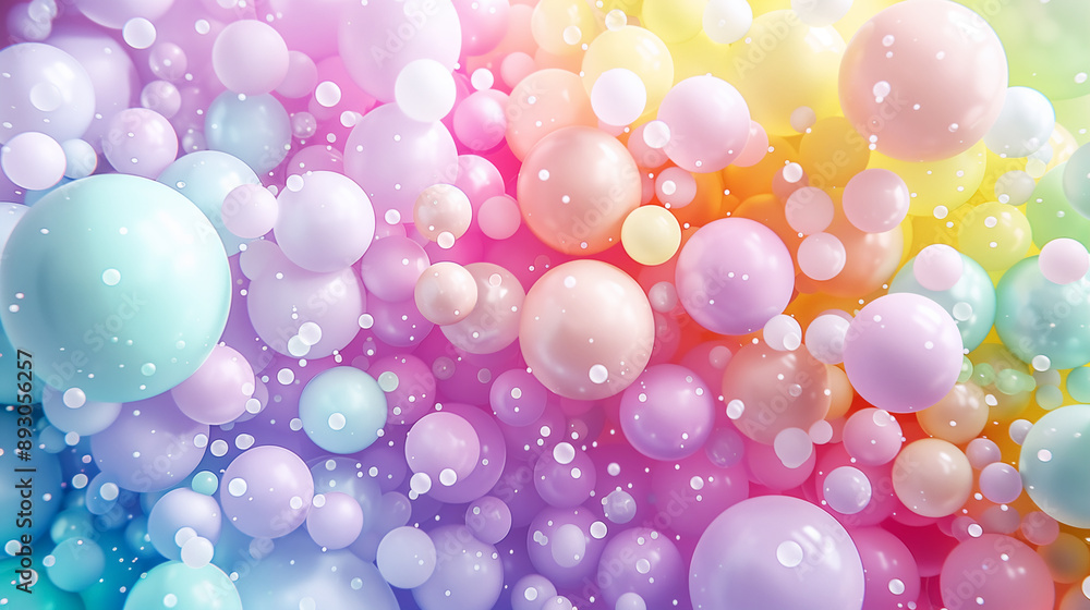 Pastel colored balls background Pastel colored balls background