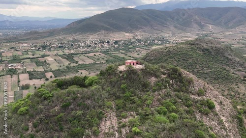 Wallpaper Mural Aerial shot of a chapel on a holy peak in the Central Valleys of Oaxaca Torontodigital.ca