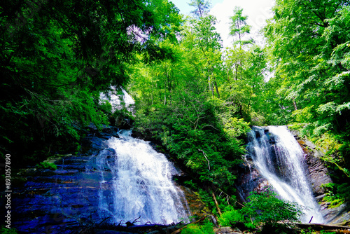 Anna Ruby Falls and smith creek in the state of Georgia, USA