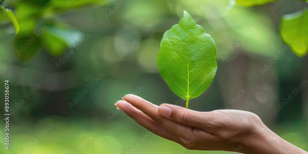 Sustainability, Hand Holding a Leave Sustainability, Hand Holding a Leave