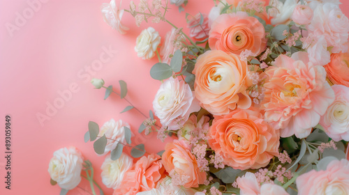 Wedding flowers with pastel colors