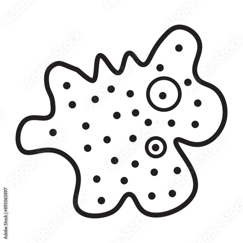 amoeba line icon 