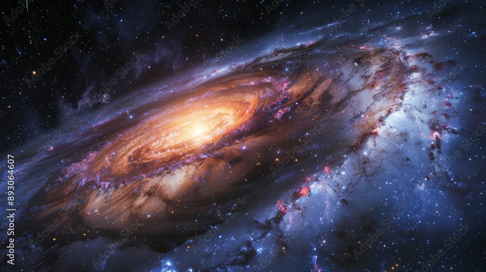 A Close up of a Spiral Galaxy in Outer Space With Stars and Planets in the Background - Generative AI A Close up of a Spiral Galaxy in Outer Space With Stars and Planets in the Background - Generative AI